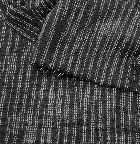 Hemp/Wool Blends | Black White Stripes